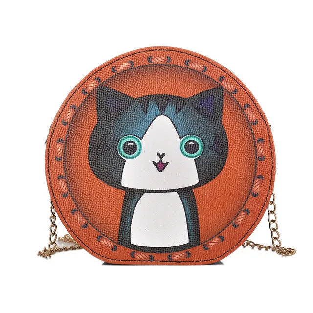 2018 Sexy Woman Cute Cartoon Acrylic Party Clutch Flap Evening Bag Female Chain Purse Unique Design Round Shape Shoulder Bag