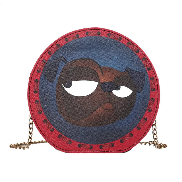 2018 Sexy Woman Cute Cartoon Acrylic Party Clutch Flap Evening Bag Female Chain Purse Unique Design Round Shape Shoulder Bag