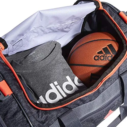 adidas Unisex Defender III Small Duffel Bag, Jersey Black/ Onix/ Signal Pink, Small