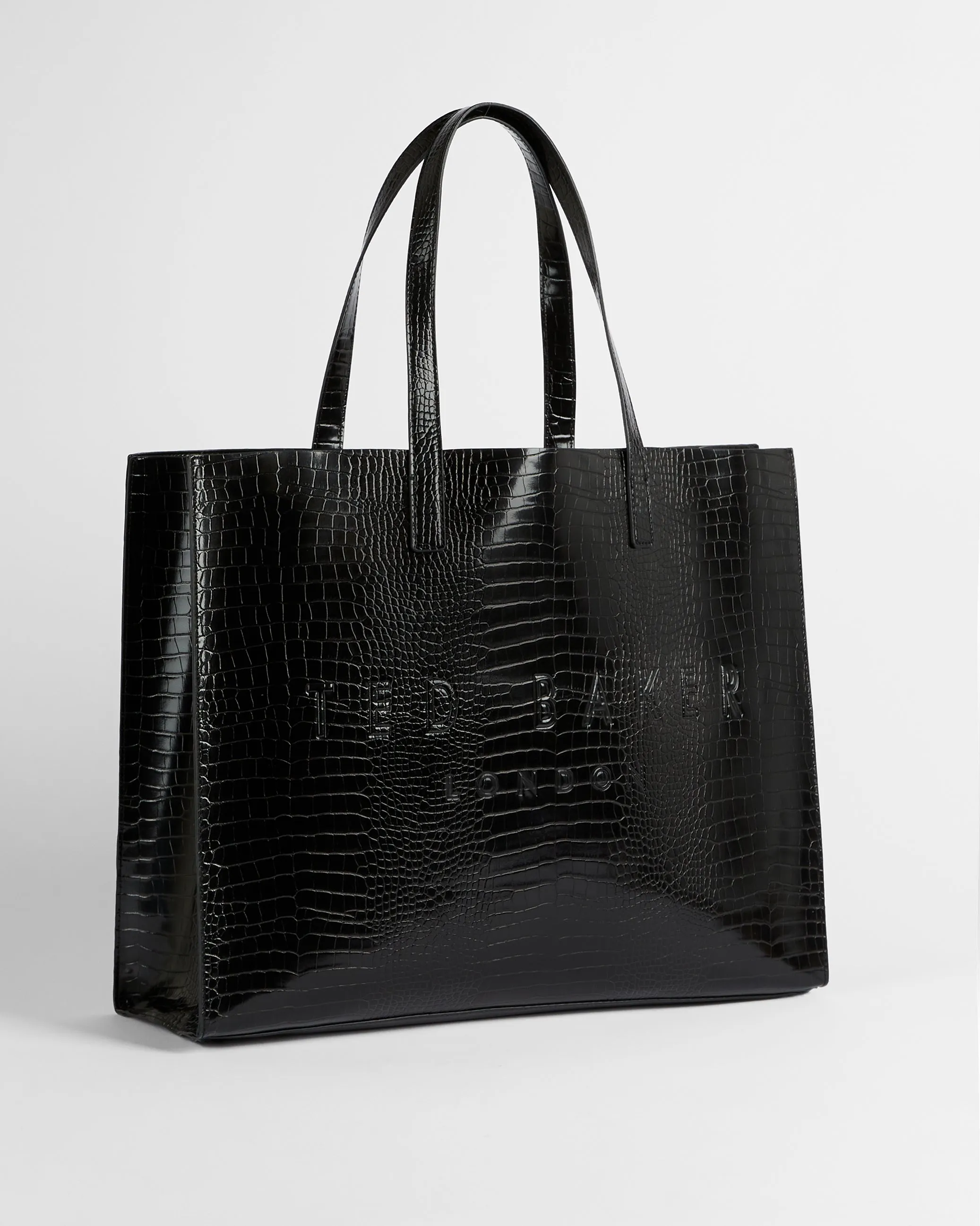 Allicon Mock Croc Icon Tote Bag Jet-Black