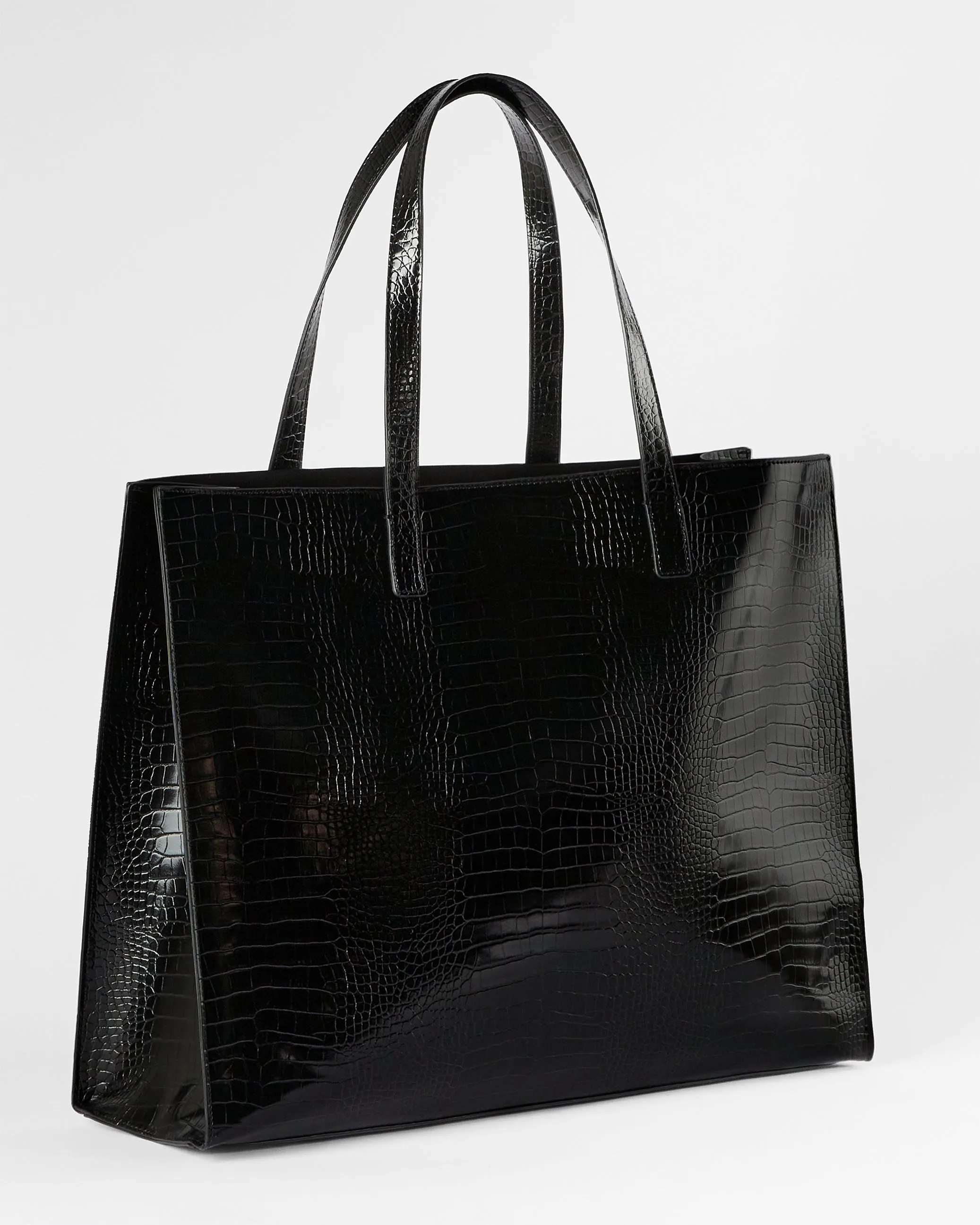 Allicon Mock Croc Icon Tote Bag Jet-Black