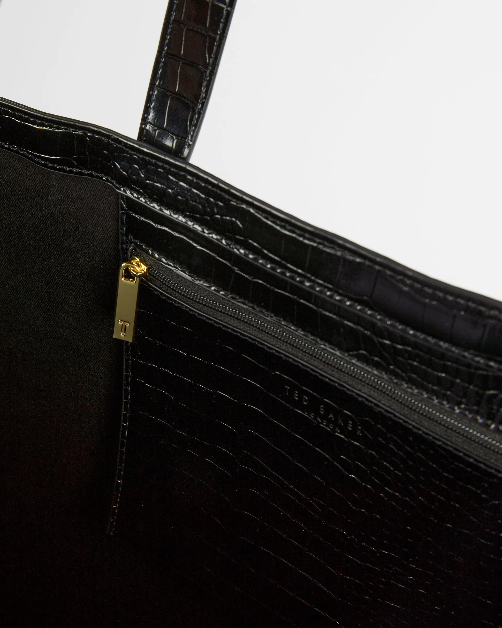 Allicon Mock Croc Icon Tote Bag Jet-Black