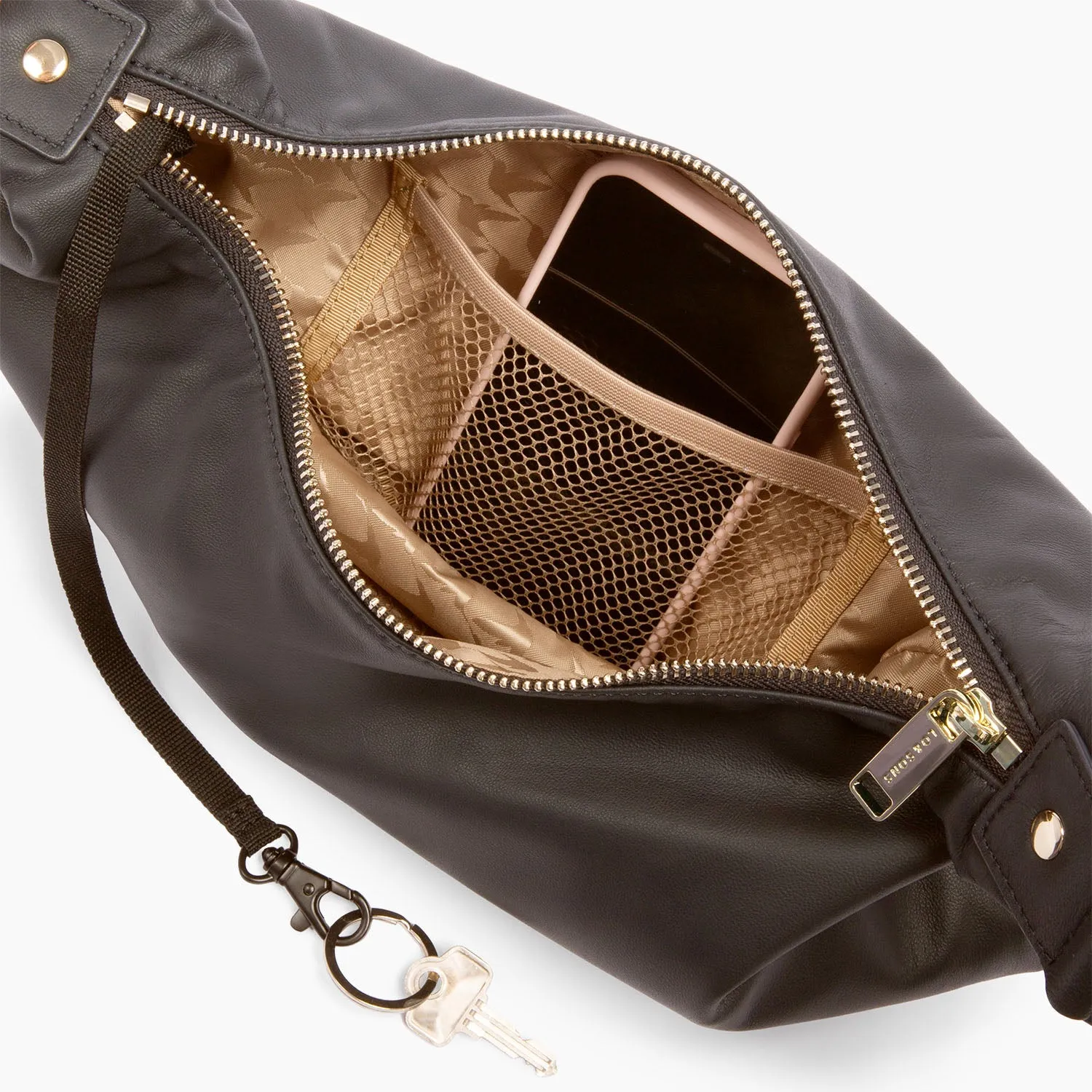 Aoyama - Sheepskin Leather - Black / Gold / Camel