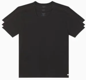 Calvin Klein Men's Cotton Stretch Undershirt Packs, 3 Black-Crewneck, XX-Large
