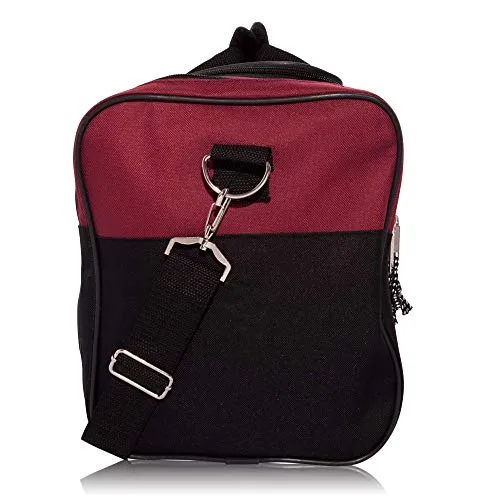 DALIX 17" Blank Duffle Bag Duffel Bag Travel Size Sports Durable Gym Bag (Maroon)