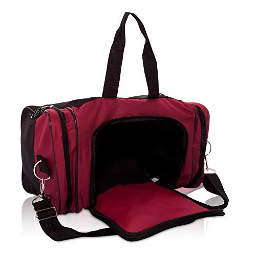 DALIX 17" Blank Duffle Bag Duffel Bag Travel Size Sports Durable Gym Bag (Maroon)