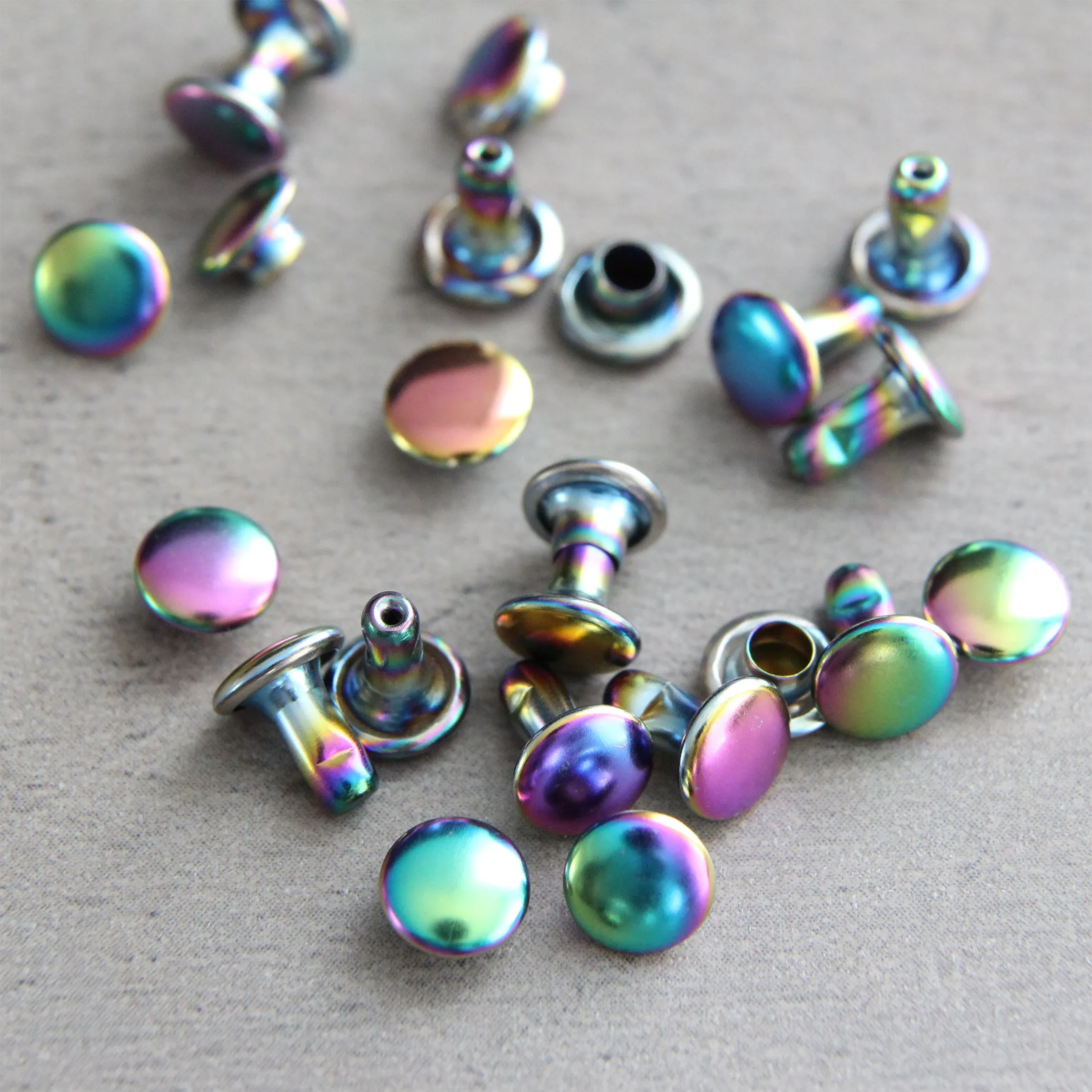 Double Cap Rivets 6mm (20sets)