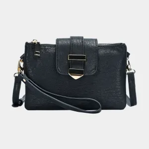iLLASPARKZ Belt Buckle Pointed Wristlet Clutch / Crossbody Bag