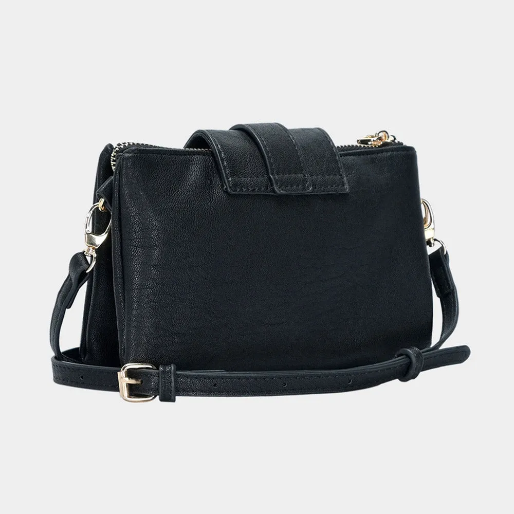 iLLASPARKZ Belt Buckle Pointed Wristlet Clutch / Crossbody Bag