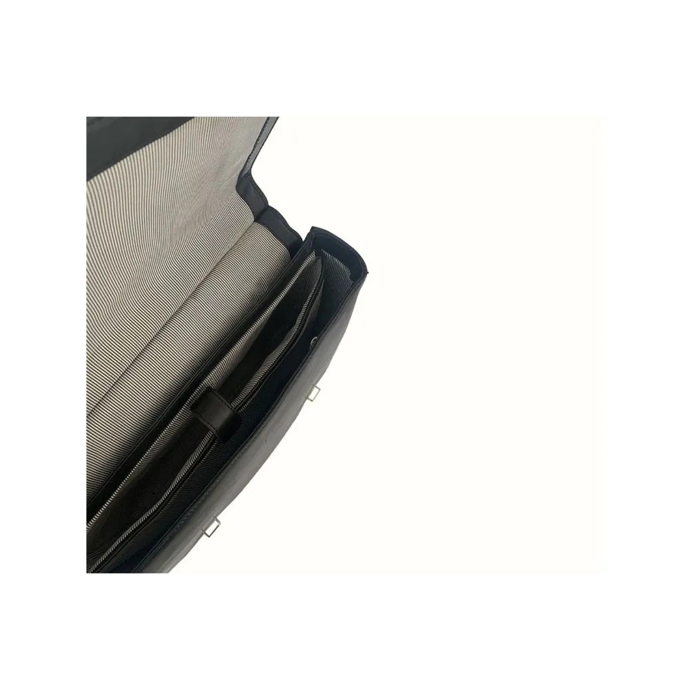 Nappa Dori Black Vintage Attache Case