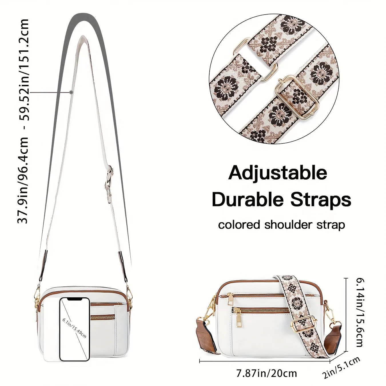 Vegan Leather Crossbody Bag