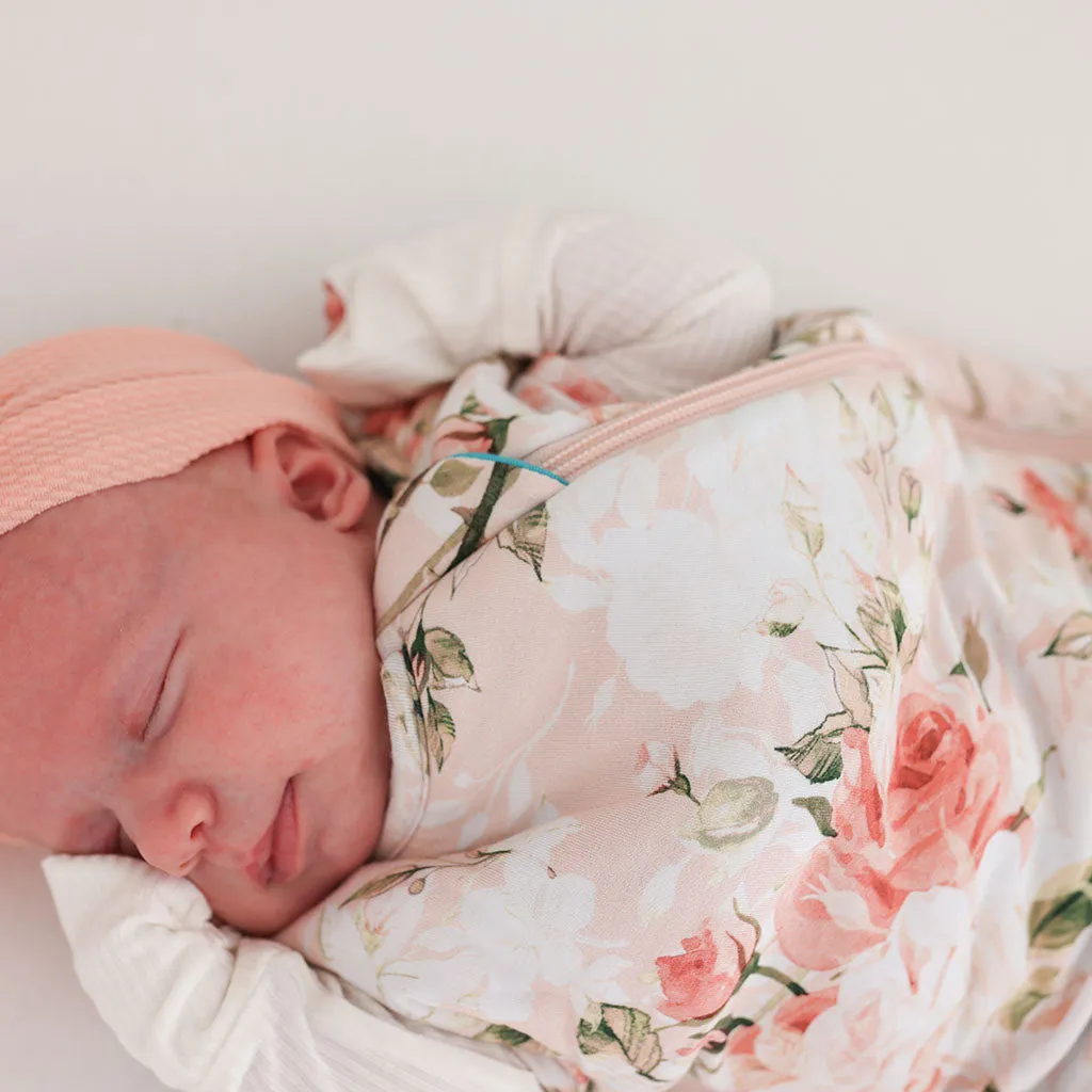Vintage Pink Rose Sleeveless Sleep Bag