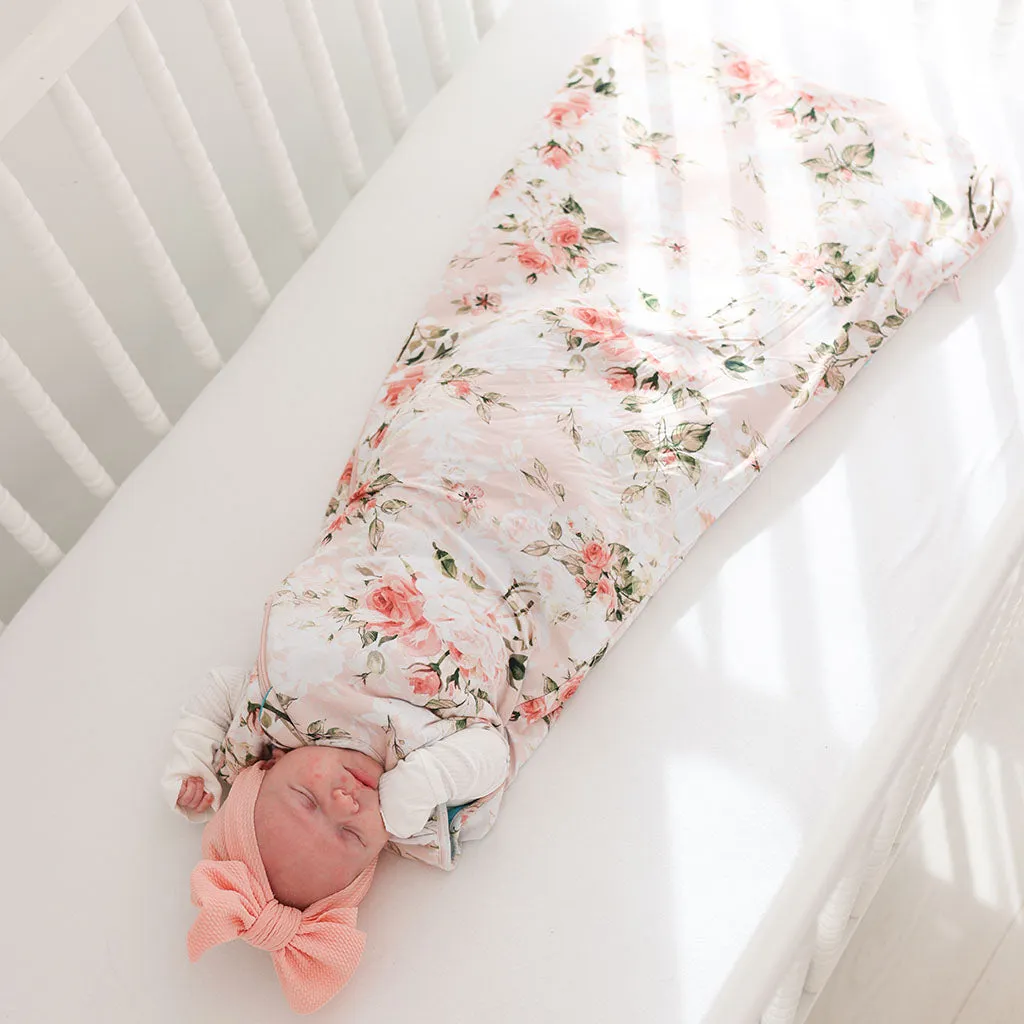 Vintage Pink Rose Sleeveless Sleep Bag