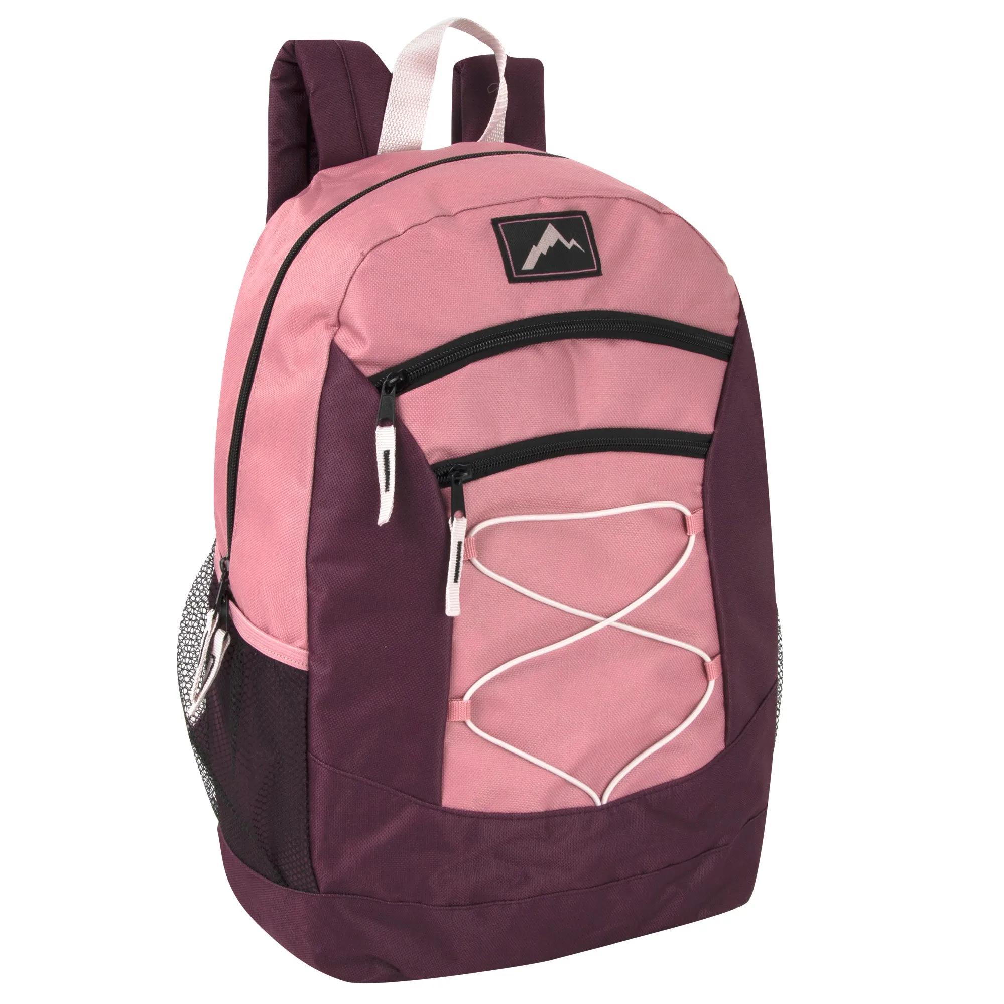 Wholesale 48cm Multi Pocket Bungee Backpack 25L Capacity - 4 Girls Colours